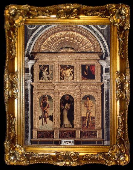 framed  Giovanni Bellini St.Vincent Ferrer Polyptych, ta009-2